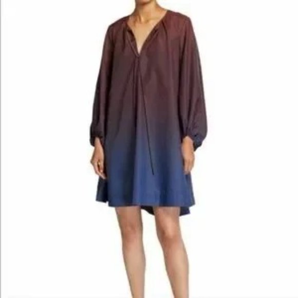 STAUD Ombre Moray Dress - Tawny Port - Picture 7 of 7